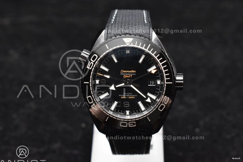 Real Deep Edition Strap Nylon on Super Ceramic VSF 45.5mm Black Black Clone Planet A8906 Best 1:1 Ocean 0517